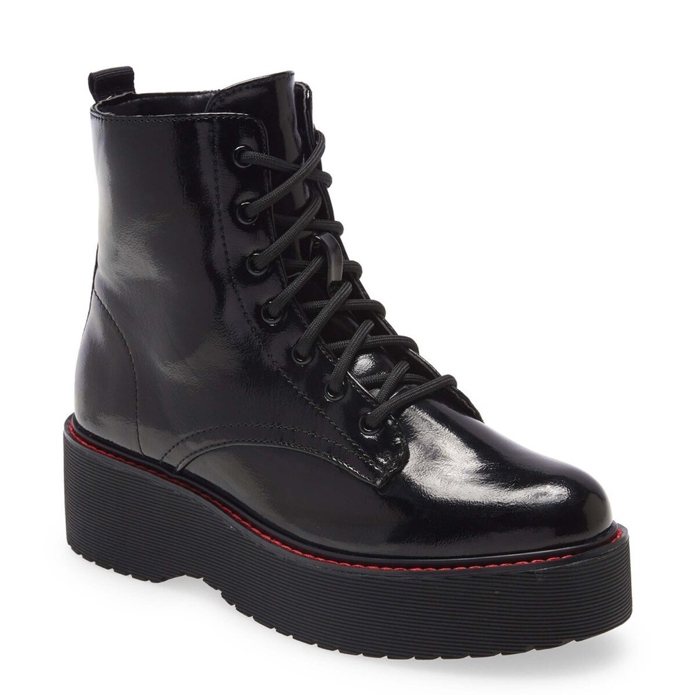 NWT Cool Planet Steve Madden Patent Platform Boots